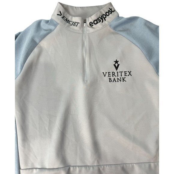 Mizzen + Main Men's Versa Quarter 1/4 Pullover Color Block Light Pastel Grey Per - Picture 4 of 11